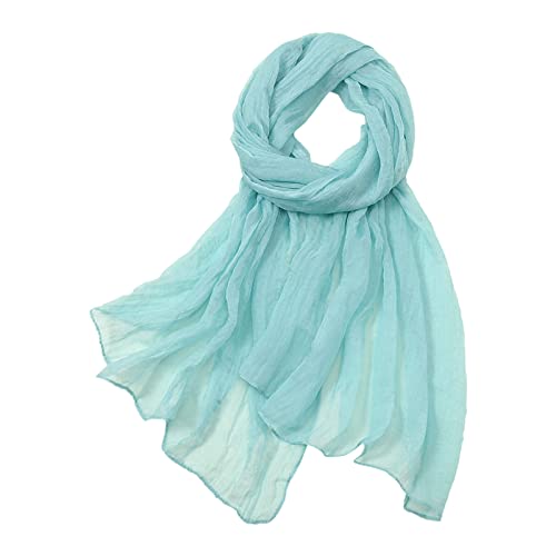 Sommerschal Damen Dünn Halstücher Seidentücher Stola Tuch Chiffon Schal Scarf Frauen Sommer Beiläufiger Bunter Mehrfarbiger Normallack Chiffon Dünner Regelmäßiger Seiden Schal Sonnenschutz Schal von Generic