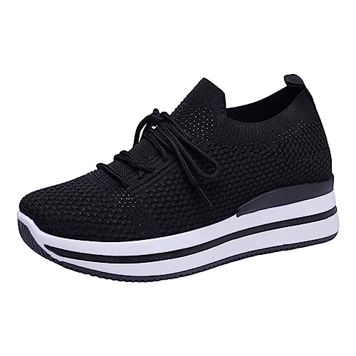 Sommerschuhe Orthopädische Schuhe Damen Laufschuhe Wanderschuhe Strandschuhe Leichte, rutschfeste, atmungsaktive Laufschuhe Netz Schuhe Senkfußeinlage Dicker Sohle Flache Trainers von Generic