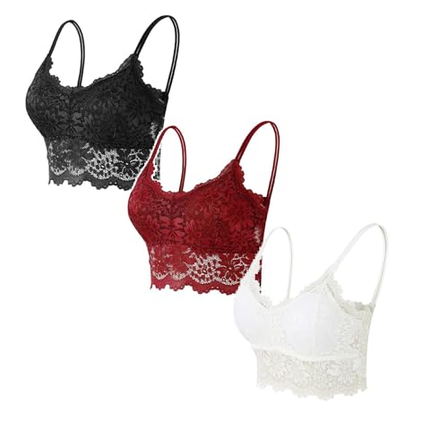 Spitze Bustier Damen Gepolstert Bralette Damen Trägerlos Sexy Push-Up Sport BH Ohne Bügel Große Größen Klassische Bequem Stretch Bra Running Bra für Fitness Yoga Spitze Bustier Damen Gepolstert Bralette Damen Trägerlos Sexy Push-Up Sport BH Ohne Bügel Große Größen Klassische Bequem Stretch Bra Running Bra für Fitness Yoga von Generic