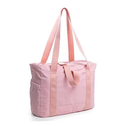 Sporttasche für Damen, mit Reißverschluss, mit Yogamatten-Schnalle, für Arbeit, Sport, Reisen (Rosa, 39 x 31 x 15 cm), Pink, Medium von Generic