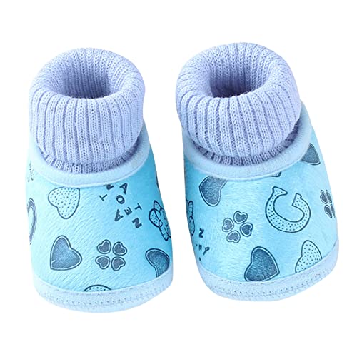 Sternbilder Lauflernschuhe Babys und, warme Schuhe, weiche Booties, bequeme Kleinkindschuhe Gestrickte Schuhe Baby (Blue, 20 Toddler) von Generic