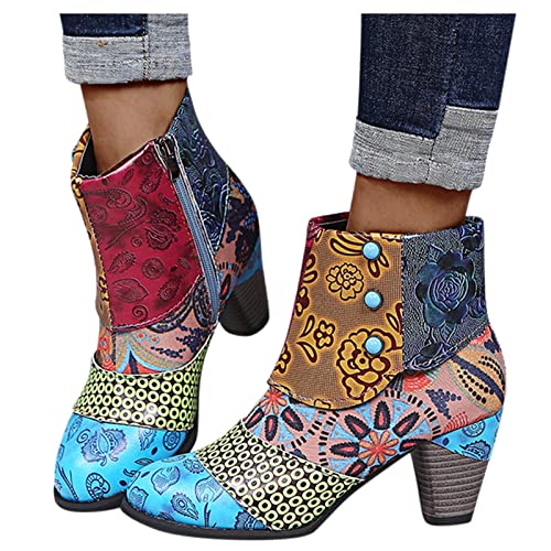Stiefel Damen, Stiefel Damen Stiefeletten mit Absatz Plateau Cowboystiefel Kurzschaft Winterstiefel Winter Elegant Ankle Boots Cowboy Kurz Stiefel Vintage Winterschuhe Damenstiefel Stiefel Damen, Stiefel Damen Stiefeletten mit Absatz Plateau Cowboystiefel Kurzschaft Winterstiefel Winter Elegant Ankle Boots Cowboy Kurz Stiefel Vintage Winterschuhe Damenstiefel von Generic