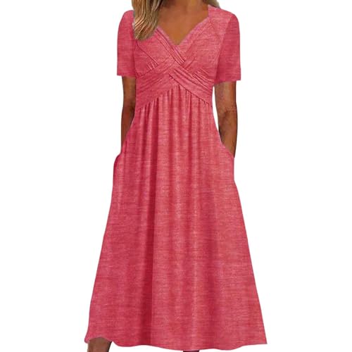 Strandkleider Damen Sommer, Festlich mit Blumen Maxi Leicht Luftig Strandkleid Maxikleid Curvy A Linie Elegant Lang Sommerkleid Blusenkleid Sexy Kurzarm Große Größen Schick Freizeitkleid Boho Kleid Strandkleider Damen Sommer, Festlich mit Blumen Maxi Leicht Luftig Strandkleid Maxikleid Curvy A Linie Elegant Lang Sommerkleid Blusenkleid Sexy Kurzarm Große Größen Schick Freizeitkleid Boho Kleid von Generic