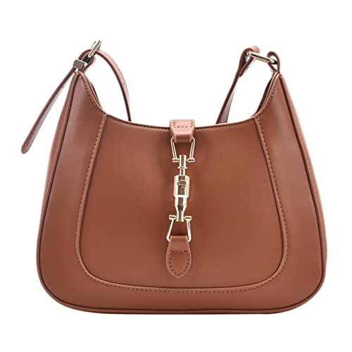 Taschen Damen Nylon Damen Tote Bag Mode Handtaschen Damen Geldbörse Satchel Schultertasche Tote Ledertasche für Damen Achseltasche Ledergriffe Für Taschen (Brown, One Size) von Generic