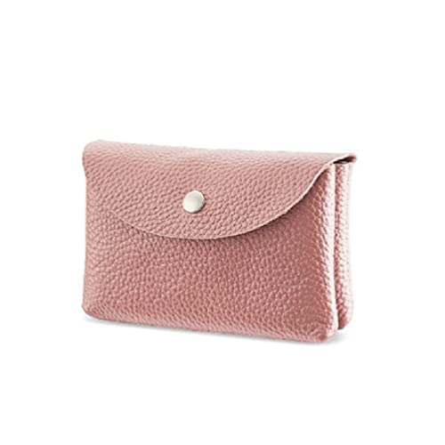 Tragbare Halter Leder Geldbörse für Männer Frauen Tasche Kleine Leder Geldbörse, rose, double layer von Generic