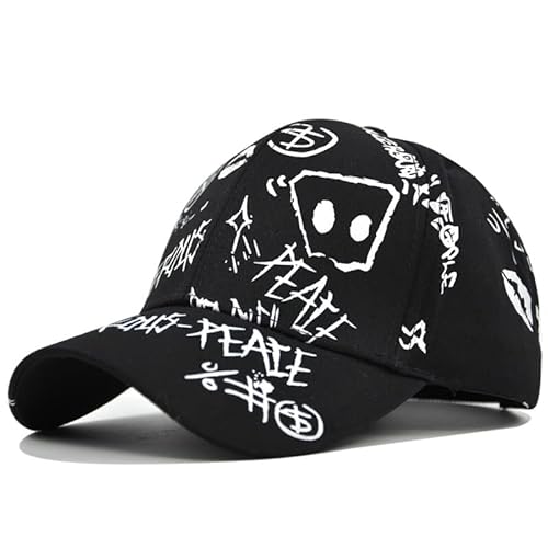 Trucker Cap Basecap Kappe Unisex Männer und Frauen lässige Normale Jugend Retro-Buchstaben Bunte High Street Mütze Einstellbare Outdoor Running Freizeit Basecap von Generic