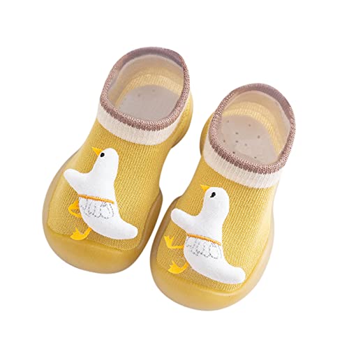 Turnschuhe Kinder 23 Neugeborenes Baby Mädchen Schuhe Niedlichen Cartoon Erste Socken Schuhe Antirutsch Schuhe Prewalker Sneaker Lauflerner Baby (Yellow, 22 Toddler) von Generic