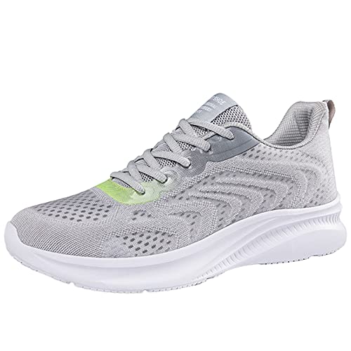 Turnschuhe Tennisschuhe Herren Running Shoes Men Herren Paar Schuhe Schnüren Freizeitschuhe Schnüren Atmungsaktive Mode Flache Freizeitschuhe Wanderschuhe Herren Schuhe 97 (Grey, 44) von Generic