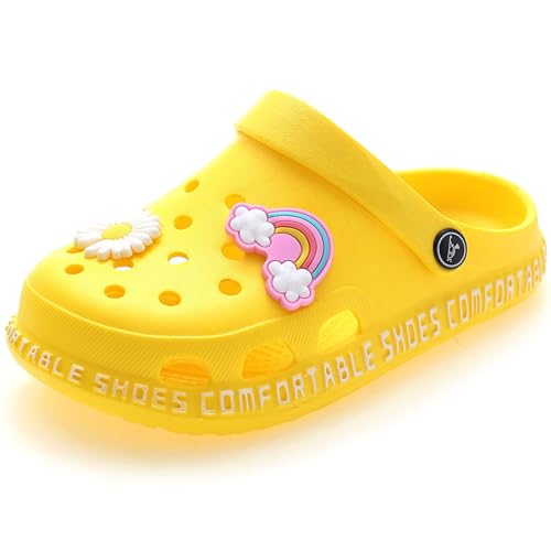 Unisex Gartenschuhe Clogs Kinder Gartenschuhe Kuschelige Hausschuhe Latschen Sommer rutschfeste Slippers Badeschlappen Kinder Gummi Schlappen Hausschuhe Kinder von Generic