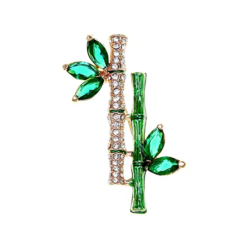 Vintage grüne Blatt Brosche Blatt Brosche Männer und Frauen Kragen Pins Strass Bekleidungszubehör Brosche Patch (2-Green, One Size) von Generic