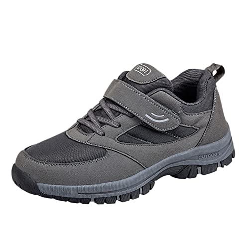 Wanderhalbschuhe Herren Leder Wasserdicht: Turnschuhe Herren 43 Helle Sohle - Walkingschuhe Sommer rutschfest Leicht Sportschuhe Atmungsaktiv Bequeme Freizeitschuhe Weichen Sohle Laufschuhe von Generic