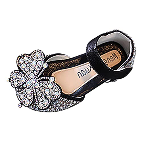 Wasserfeste Winterstiefel 35 Mode Frühling und Sommer Kinder Tanzschuhe Kleid Leistung Prinzessin Schuhe Perle Strass Pailletten Cartoon Form Hakenschlaufe Winterstiefel Kinder (Black, 32 Big Kids) von Generic