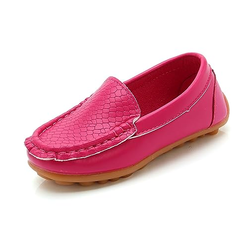 Weiche Slipper für, kleine Kinder, und Mädchen, zum Hineinschlüpfen, Kleid, Flache Schuhe, Bootsschuhe, Freizeitschuhe Mädchen Sneaker Winter (Watermelon Red, 32 Big Kids) von Generic