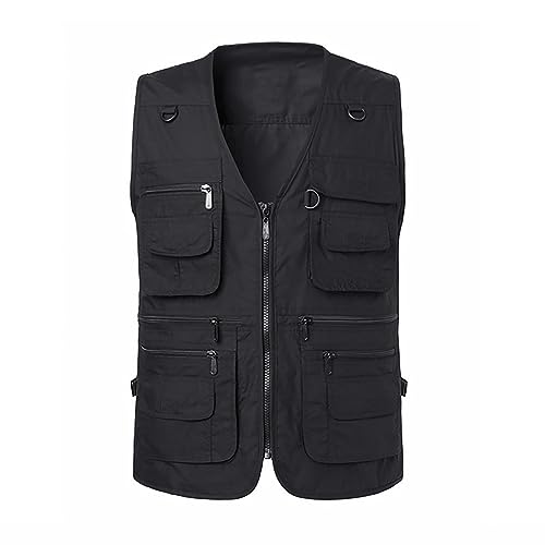 Weste Herren Outdoor Dünn - Herrenwesten Sportlich Elegant Outdoor - Multi-Taschen-Weste Casual Outdoor Angeln Arbeit Pferd Jacke Camping Ärmellos Jacke Fotografie Wandern Weste Ärmellos Jacke Weste Herren Outdoor Dünn - Herrenwesten Sportlich Elegant Outdoor - Multi-Taschen-Weste Casual Outdoor Angeln Arbeit Pferd Jacke Camping Ärmellos Jacke Fotografie Wandern Weste Ärmellos Jacke von Generic