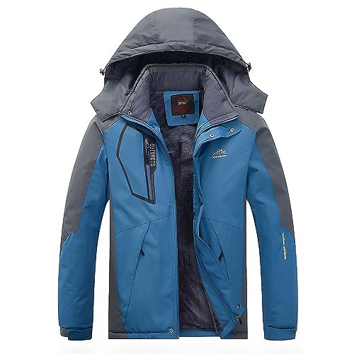 Windbreaker Herren Wasserdicht Regen Jacke Outdoor Rain Freizeitjacke Kapuze Regenjacke Winddicht Hooded Jacke Winter Übergangsjacke Regenmantel Männer Funktionsjacke Outdoorjacke,L von Generic