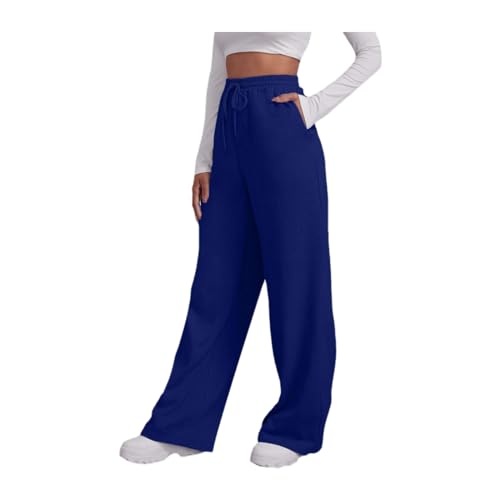 Yogahose Damen Elegant High Waist Lang Sweathose Jogginghose Einfarbig Palazzo Hose 2024 Summer Trainingshose Freizeithose Lang Outdoor Sweatpants Activewear für Frauen von Generic