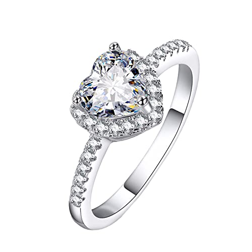 Zirkon Mutter Ring Band Verlobung Hochzeit Diamant Geschenk Tag Braut Elegante Ringe Größe 8 Ring-Set, D, Einheitsgröße von Generic