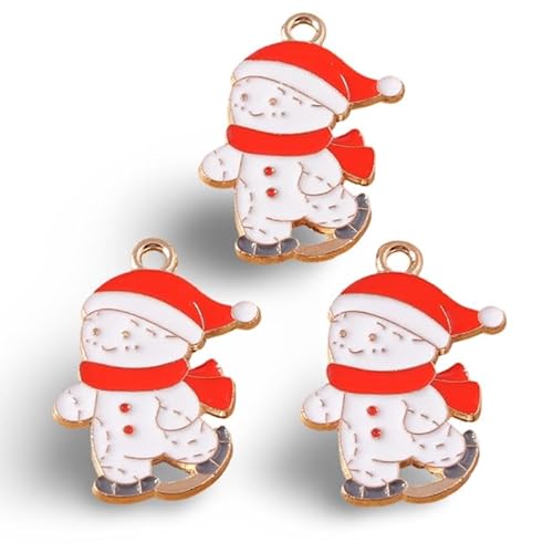 jewelry 10 Stück Weihnachtsmann-Charms, Schneemann-Charms, Anhänger für die Herstellung von Halsketten, DIY Weihnachtsgeschenke, Bastelbedarf jewelry jewelry 10 Stück Weihnachtsmann-Charms, Schneemann-Charms, Anhänger für die Herstellung von Halsketten, DIY Weihnachtsgeschenke, Bastelbedarf jewelry von Generic