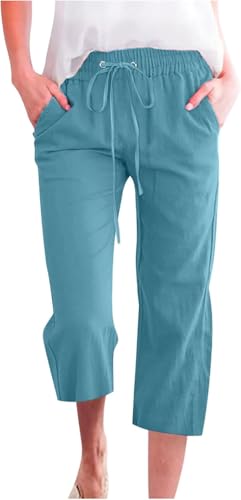 musselin Hose Damen Capri Hose Freizeithose Sommerhosen Caprihose Leinenhose 3/4 Caprihose Elastische Baumwolle Bequeme relaxhose Stoffhose Bequem Arbeit leichte Sporthose Wanderhose Strandhosen musselin Hose Damen Capri Hose Freizeithose Sommerhosen Caprihose Leinenhose 3/4 Caprihose Elastische Baumwolle Bequeme relaxhose Stoffhose Bequem Arbeit leichte Sporthose Wanderhose Strandhosen von Generic