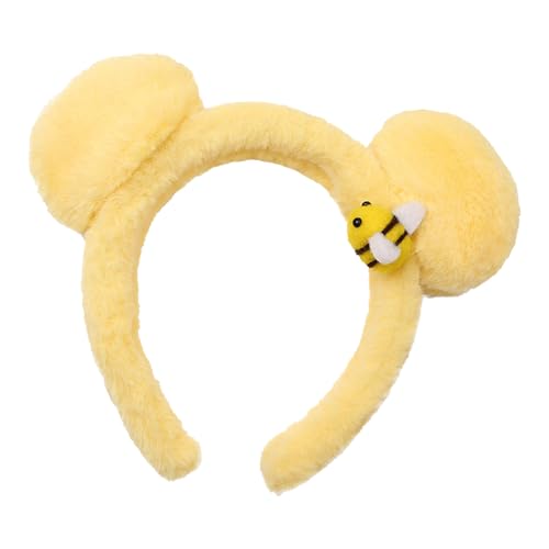Bear Ears Haarreif mit gelbem Bär, luxuriöses Haarband, für Gesicht, Tiere, Halloween-Kostüm, Handtücher, elastische Waschbänder, niedliches Bienen-Haarband Bear Ears Haarreif mit gelbem Bär, luxuriöses Haarband, für Gesicht, Tiere, Halloween-Kostüm, Handtücher, elastische Waschbänder, niedliches Bienen-Haarband von Genérico