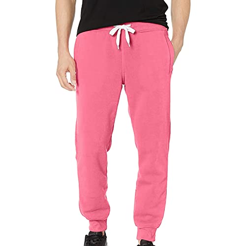 Atmungsaktive Freizeithose für Herren, Jogginghose, elastischer Bund, Jogginghose, Activewear, lang, Sweatpants, Haremshose, elastisch, modisch, Rosa, L von Générique