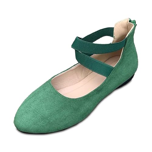 Ballerinas für Damen, elastisch, Ballerina, bequem, flach, aus Wildleder, Wanderschuhe, Laufen, Elegant, Sneaker, ohne Schnürsenkel, Sport, Schuhe, Komfort, Mokassins, Slip-On, 01 grün, 38 EU Ballerinas für Damen, elastisch, Ballerina, bequem, flach, aus Wildleder, Wanderschuhe, Laufen, Elegant, Sneaker, ohne Schnürsenkel, Sport, Schuhe, Komfort, Mokassins, Slip-On, 01 grün, 38 EU von Générique