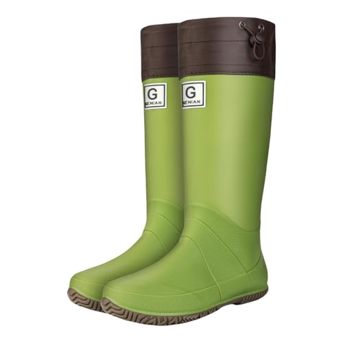 Damen-Gummistiefel für den Abend, Wadenstiefel, faltbar, mit verstellbarer Sohle, rutschfeste Sohle, leicht, für Gartenarbeit und Outdoor-Arbeit, Winterschuhe, grün, 42 EU Damen-Gummistiefel für den Abend, Wadenstiefel, faltbar, mit verstellbarer Sohle, rutschfeste Sohle, leicht, für Gartenarbeit und Outdoor-Arbeit, Winterschuhe, grün, 42 EU von Générique