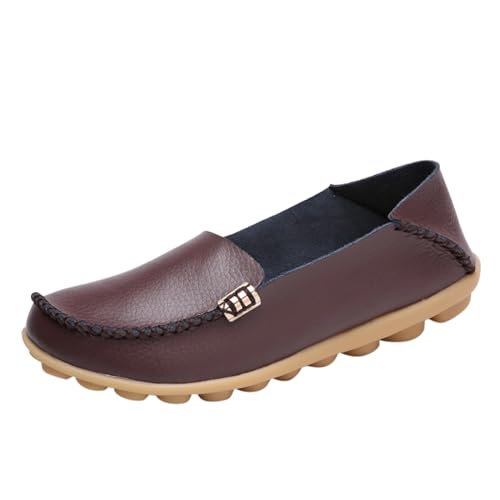 Damen-Mokassin, bequem, Leder, Mokassins, flache Boote, bequem, Sneaker, elegant, Loafer, weich, Sportschuh für Damen, Slip on Ballerinas, Derbies, 01 Kaffeebraun, 42 EU Damen-Mokassin, bequem, Leder, Mokassins, flache Boote, bequem, Sneaker, elegant, Loafer, weich, Sportschuh für Damen, Slip on Ballerinas, Derbies, 01 Kaffeebraun, 42 EU von Générique