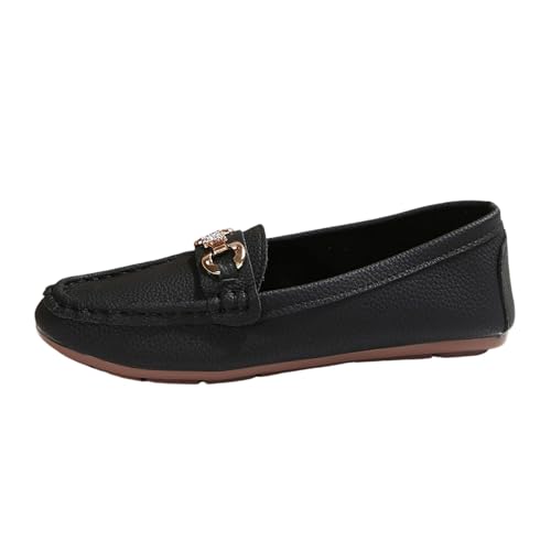 Damen-Mokassin aus Leder, bequem, Mokassins und Loafer, weich, Boot, flach, Sportschuhe, elegant, bequem, Sneaker, für Damen, Slip on Ballerinas, Derbies, 01 Schwarz, 41 EU Damen-Mokassin aus Leder, bequem, Mokassins und Loafer, weich, Boot, flach, Sportschuhe, elegant, bequem, Sneaker, für Damen, Slip on Ballerinas, Derbies, 01 Schwarz, 41 EU von Générique