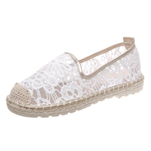 Damen-Mokassins aus Spitze, Mokassin für Damen, bequem, elegant, Schuhe, Boot, flach, Sportschuhe, für Damen, Mokassins und Loafer, Ballerinas, Derbies, Sneaker, Slip On, 01 weiß, 39 EU Damen-Mokassins aus Spitze, Mokassin für Damen, bequem, elegant, Schuhe, Boot, flach, Sportschuhe, für Damen, Mokassins und Loafer, Ballerinas, Derbies, Sneaker, Slip On, 01 weiß, 39 EU von Générique