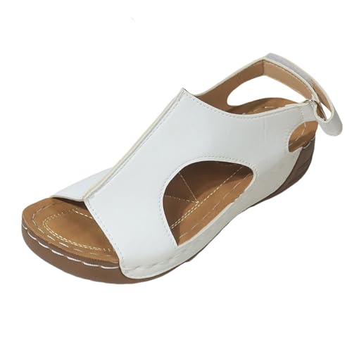 Damen-Sandalen, Sommer, Pumps, kleiner Absatz, bequeme Sandalen, Strandschuhe, Orthopädische Schuhe, Damen, Sommer, orthopädisch, Weiß Ba, 43 EU Damen-Sandalen, Sommer, Pumps, kleiner Absatz, bequeme Sandalen, Strandschuhe, Orthopädische Schuhe, Damen, Sommer, orthopädisch, Weiß Ba, 43 EU von Générique