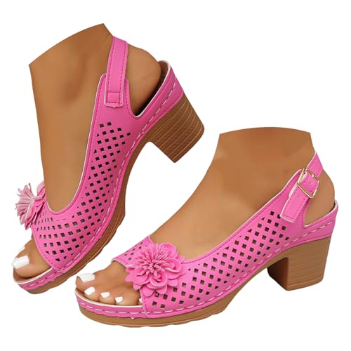 Damen-Sandalen mit Absatz, Sandalen, bequem, Sommersandalen, bequem, Peep Toe Fisch, Mund, für Kleider und Partyschuhe, Komfort, hohe Absätze, Schnürschuhe, Sommerschuhe, Violett 2, 43 EU Damen-Sandalen mit Absatz, Sandalen, bequem, Sommersandalen, bequem, Peep Toe Fisch, Mund, für Kleider und Partyschuhe, Komfort, hohe Absätze, Schnürschuhe, Sommerschuhe, Violett 2, 43 EU von Générique