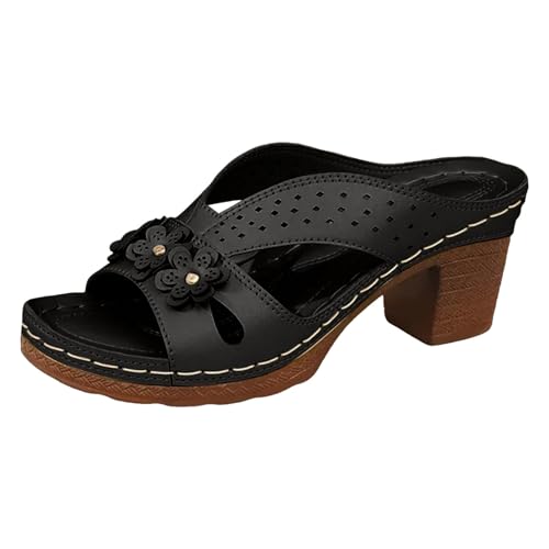 Damen-Sandalen mit Absatz, Sandalen mit Absatz, bequeme Sandale, Sommer, für Kleider und Partyschuhe, bequem, mit Blockabsatz, hohe Absätze, Schnürung, Peep Toe, Sommerschuhe, Le Noir 3, 41 EU Damen-Sandalen mit Absatz, Sandalen mit Absatz, bequeme Sandale, Sommer, für Kleider und Partyschuhe, bequem, mit Blockabsatz, hohe Absätze, Schnürung, Peep Toe, Sommerschuhe, Le Noir 3, 41 EU von Générique