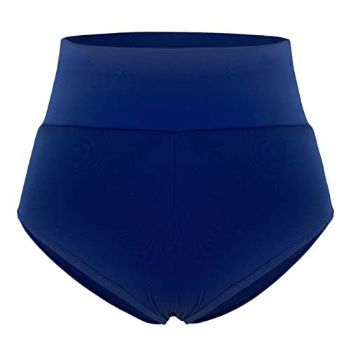 Damen-Shorts, Pole Dance – Damen, hohe Taille, einfarbig, dünn, Stretch, Hose, Gesäß, Bauch, Sport, Yoga, Hose, einfarbig, lässig, hohe Taille, schick, Blau, blau, l von Générique