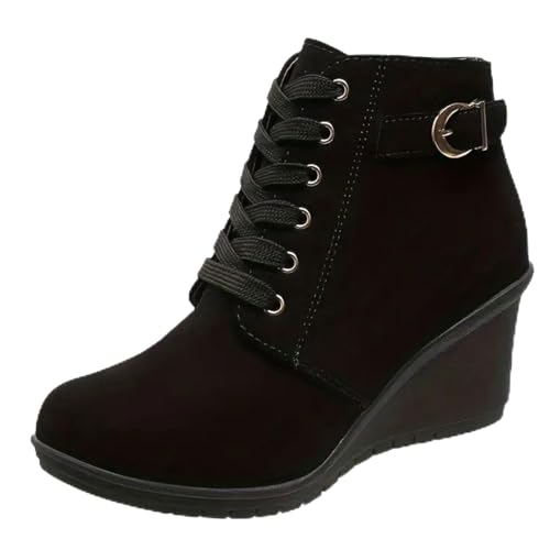 Damen-Stiefel mit Absatz, bequem, modisch, klassisch, seitlicher Reißverschluss, Cowboy-Stiefel, mit Reißverschluss, halbhoch, Schnürung, Chelsea-Stiefel, Le Noir 1, 40 EU Damen-Stiefel mit Absatz, bequem, modisch, klassisch, seitlicher Reißverschluss, Cowboy-Stiefel, mit Reißverschluss, halbhoch, Schnürung, Chelsea-Stiefel, Le Noir 1, 40 EU von Générique
