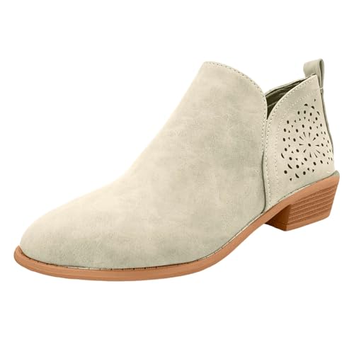 Damen-Stiefel mit Absatz, runde Spitze, für den Außenbereich, seitlicher Reißverschluss, Cowboy, bestickt, mit Reißverschluss am Knöchel, Chelsea-Stiefel, Grey 3, 37 EU Damen-Stiefel mit Absatz, runde Spitze, für den Außenbereich, seitlicher Reißverschluss, Cowboy, bestickt, mit Reißverschluss am Knöchel, Chelsea-Stiefel, Grey 3, 37 EU von Générique