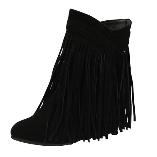 Damen-Stiefeletten, bequeme Ferse, halbhoher Absatz, seitlicher Reißverschluss, Chelsea-Stiefel, mit Reißverschluss, Retro-Stil, halbhoch, für den Außenbereich, C le Noir, 34 EU Damen-Stiefeletten, bequeme Ferse, halbhoher Absatz, seitlicher Reißverschluss, Chelsea-Stiefel, mit Reißverschluss, Retro-Stil, halbhoch, für den Außenbereich, C le Noir, 34 EU von Générique