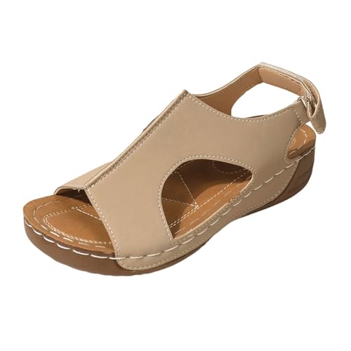 Damenschuhe, Sommer, Espadrilles für Damen, Sommer, bequem, Rrthopädische, Strandschuhe, Orthopädische Sandalen, Keilabsatz-Sandalen, Beige 2, 37 EU Damenschuhe, Sommer, Espadrilles für Damen, Sommer, bequem, Rrthopädische, Strandschuhe, Orthopädische Sandalen, Keilabsatz-Sandalen, Beige 2, 37 EU von Générique