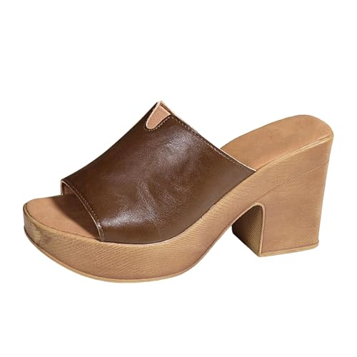 Damenschuhe, bequem, Slipper, rutschfest, für Herren, sehr leicht, dicke Sohle, weiche Dämpfung, Flip-Flops, Sandalen, Haus, Garten, Badezimmer, Pool, Strand, braun, 37 EU Large Damenschuhe, bequem, Slipper, rutschfest, für Herren, sehr leicht, dicke Sohle, weiche Dämpfung, Flip-Flops, Sandalen, Haus, Garten, Badezimmer, Pool, Strand, braun, 37 EU Large von Générique