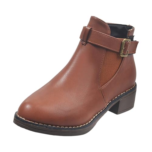 Damenstiefel, Absatz, Leder, lässig, Knöchel, mit Absatz, Freizeit, bestickt, Reißverschluss, modisch, klassisch, bequem, Chelsea-Stiefel, Braun 3, 38 EU Damenstiefel, Absatz, Leder, lässig, Knöchel, mit Absatz, Freizeit, bestickt, Reißverschluss, modisch, klassisch, bequem, Chelsea-Stiefel, Braun 3, 38 EU von Générique