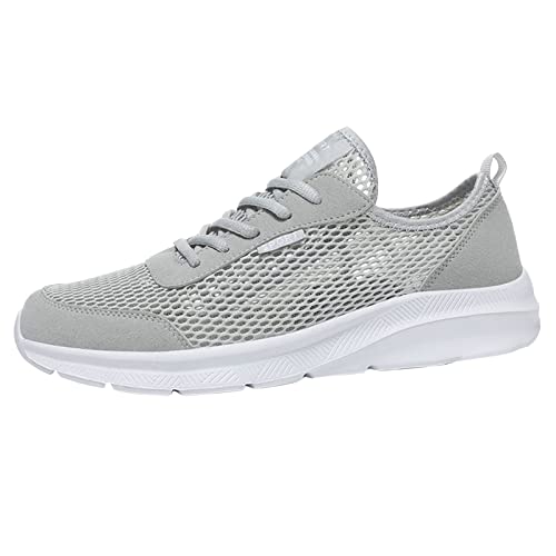 Générique 2024 Plan Mode Sommer Herren Sneaker Atmungsaktiv Mesh Leicht Bequem Freizeitschuhe Schneestiefel Herren Größe 8 Large, grau, 48 EU von Générique