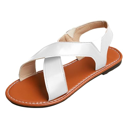 Générique Damen-Sandalen, bequem, Sandalen, Bohemian, flache Schuhe, für Damen, Sandalen, Sommer, Strand, lässig, Espadrilles, Weiß 1, 39 EU Générique Damen-Sandalen, bequem, Sandalen, Bohemian, flache Schuhe, für Damen, Sandalen, Sommer, Strand, lässig, Espadrilles, Weiß 1, 39 EU von Générique