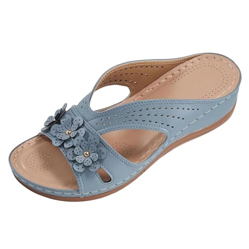 Générique Damen-Sandalen, bequem, Sandalen und Pantoletten für Damen, Keilsandalen, für klassisch, Strandschuhe, lässig, flach, Hallux Valgus, Hellblau 1, 38 EU Générique Damen-Sandalen, bequem, Sandalen und Pantoletten für Damen, Keilsandalen, für klassisch, Strandschuhe, lässig, flach, Hallux Valgus, Hellblau 1, 38 EU von Générique
