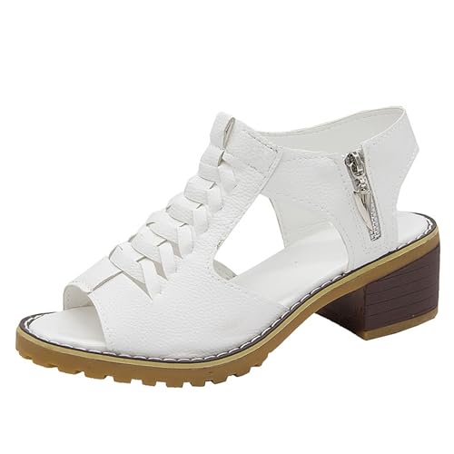 Générique Damen-Sandalen mit Absatz, Sandalen, Sommer, bequem, Fische, offener Zehenbereich, bequem, mit Absatz, Sommer, hohe Absätze, Schnürschuhe, Sommerschuhe, A weiß., 38 EU Générique Damen-Sandalen mit Absatz, Sandalen, Sommer, bequem, Fische, offener Zehenbereich, bequem, mit Absatz, Sommer, hohe Absätze, Schnürschuhe, Sommerschuhe, A weiß., 38 EU von Générique