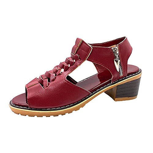 Générique Damen-Sandalen mit Absatz, Sandalen mit Absatz, bequeme Sandale, Sommer, für Kleider und Partyschuhe, Fische, Mund, Chunky, mit offenem Zehenbereich, Sommer, hohe Absätze, Schnürschuhe Générique Damen-Sandalen mit Absatz, Sandalen mit Absatz, bequeme Sandale, Sommer, für Kleider und Partyschuhe, Fische, Mund, Chunky, mit offenem Zehenbereich, Sommer, hohe Absätze, Schnürschuhe von Générique