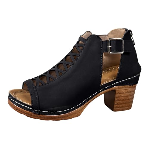 Générique Damen-Sandalen mit Absatz, Sandalen mit Absatz, bequeme Sandalen, Sommer, Sommer, Fische, Mund, bequem, Chunky, hohe Absätze, Schnürschuhe, Sommerschuhe, Le Noir C, 37 EU Générique Damen-Sandalen mit Absatz, Sandalen mit Absatz, bequeme Sandalen, Sommer, Sommer, Fische, Mund, bequem, Chunky, hohe Absätze, Schnürschuhe, Sommerschuhe, Le Noir C, 37 EU von Générique