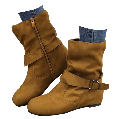 Générique Damen-Stiefel, Leder, Cowboyabsatz, rutschfest, einfarbig, Reißverschluss, seitlich, bequem, Retro-Stil, mittellang, mit Chelsea-Absatz, Stiefel, Gelb C, 35 EU Générique Damen-Stiefel, Leder, Cowboyabsatz, rutschfest, einfarbig, Reißverschluss, seitlich, bequem, Retro-Stil, mittellang, mit Chelsea-Absatz, Stiefel, Gelb C, 35 EU von Générique
