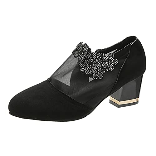 Générique Damen-Stiefel mit Absatz, Schwarz, mit Reißverschluss, Retro-Stil, halbhohe Wadenlänge, Chelsea-Stiefel, Cowboystiefel, Reißverschluss, einfarbig, ohne Schnürung, Schwarz 2, 42 EU Générique Damen-Stiefel mit Absatz, Schwarz, mit Reißverschluss, Retro-Stil, halbhohe Wadenlänge, Chelsea-Stiefel, Cowboystiefel, Reißverschluss, einfarbig, ohne Schnürung, Schwarz 2, 42 EU von Générique