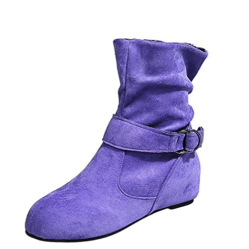Générique Damen-Stiefeletten mit Absatz, lässig, bestickt, rutschfest, bestickt, Chelsea-Stiefel, mit bequemer Absatz, runder Zehenbereich, halbhohe Stiefel, Violett A, 42 EU Générique Damen-Stiefeletten mit Absatz, lässig, bestickt, rutschfest, bestickt, Chelsea-Stiefel, mit bequemer Absatz, runder Zehenbereich, halbhohe Stiefel, Violett A, 42 EU von Générique