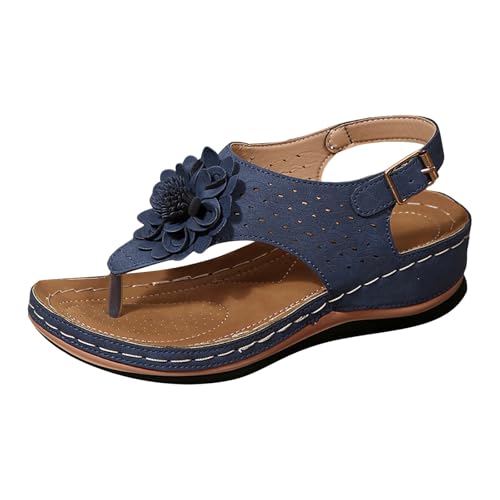 Générique Damenschuhe, Sommer, Sandalen, Absatz, Schuhe, bequem, offener Zehenbereich, Strandschuhe, Urlaub, Keilabsatz, für klassische Keilabsatz, Dunkelblau A, 39 EU Générique Damenschuhe, Sommer, Sandalen, Absatz, Schuhe, bequem, offener Zehenbereich, Strandschuhe, Urlaub, Keilabsatz, für klassische Keilabsatz, Dunkelblau A, 39 EU von Générique